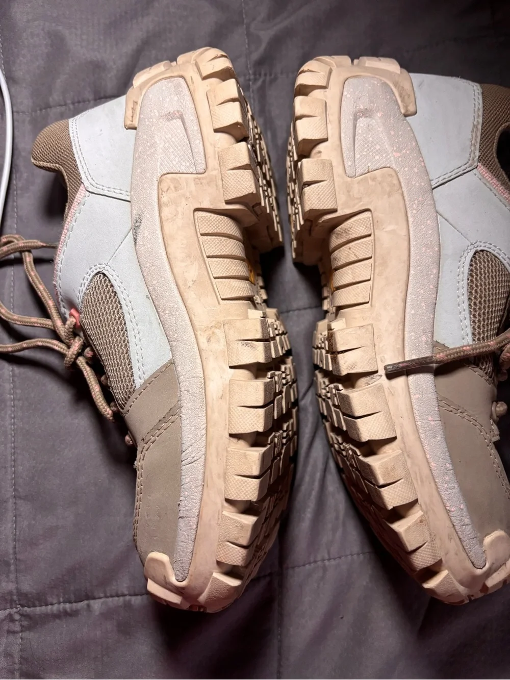 Caterpillar Gray and Pink Trail Sneakers Steel Toe